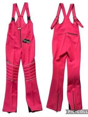 Cobor Vintage Retro Snow Ski Overall Bibs Size 8